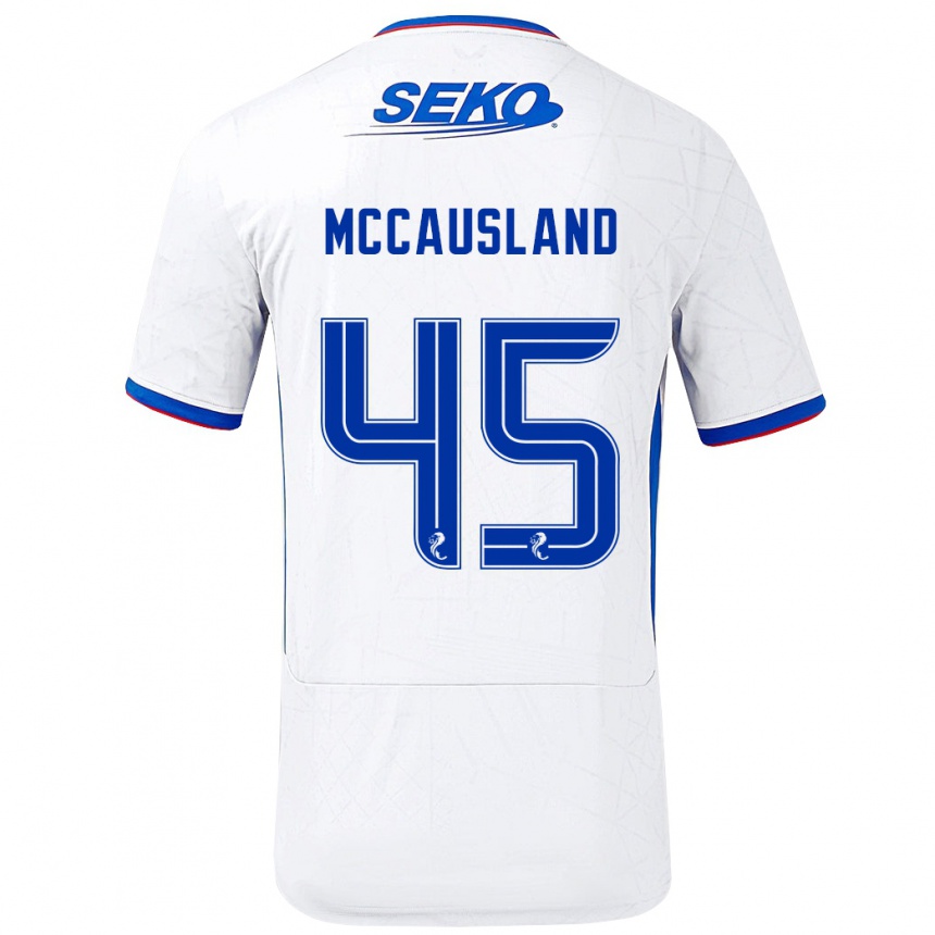 Niño Fútbol Camiseta Ross Mccausland #45 Blanco Azul 2ª Equipación 2024/25 México