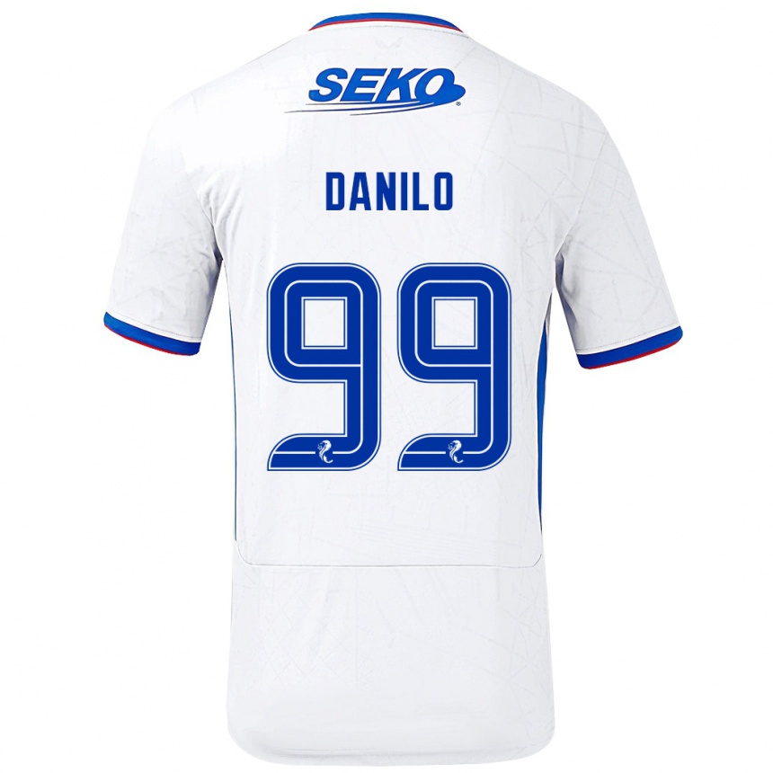 Niño Fútbol Camiseta Danilo #99 Blanco Azul 2ª Equipación 2024/25 México