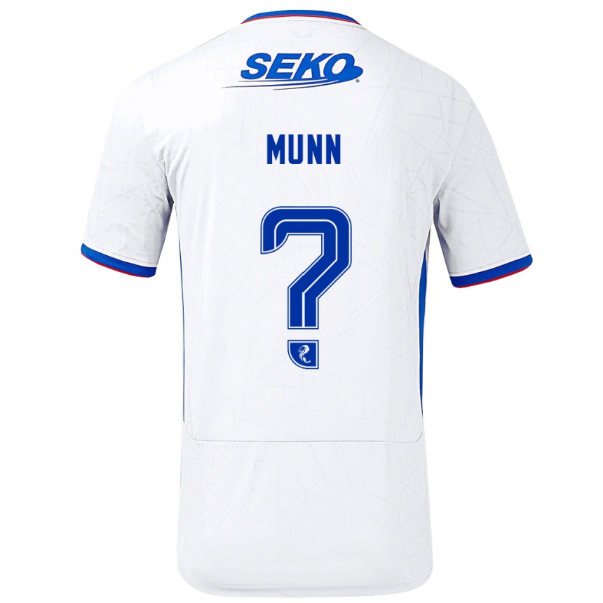 Niño Fútbol Camiseta Mason Munn #0 Blanco Azul 2ª Equipación 2024/25 México