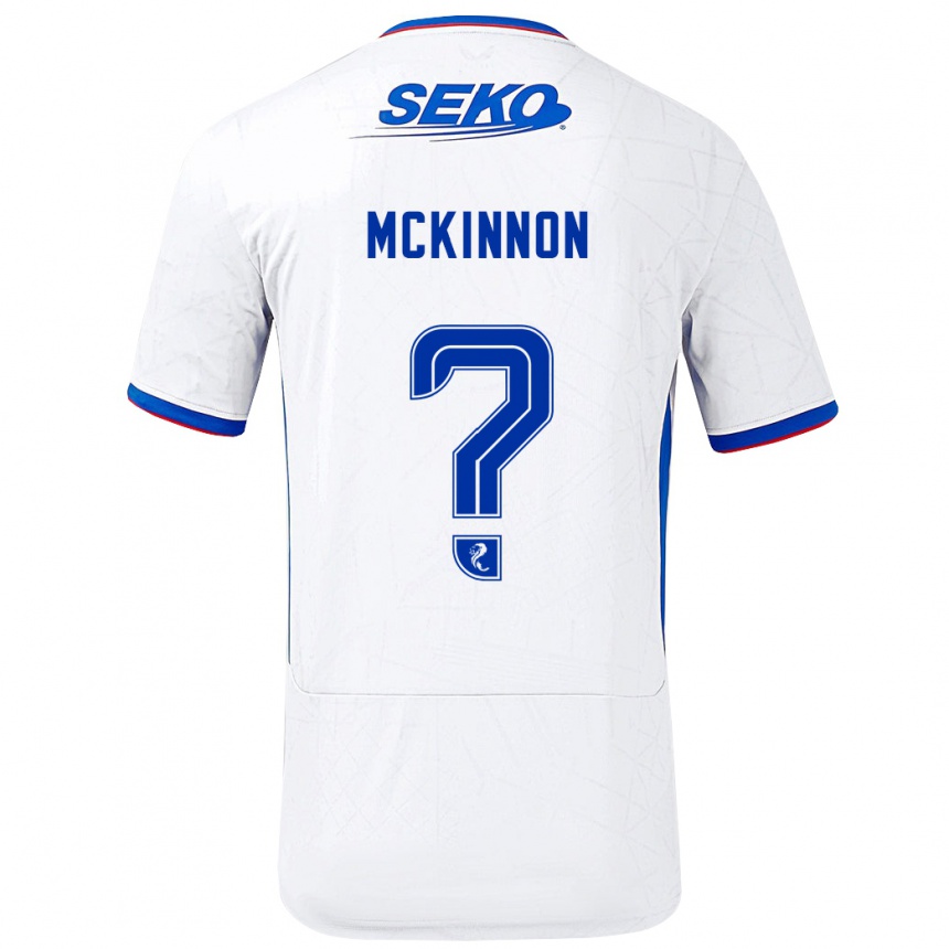 Niño Fútbol Camiseta Cole Mckinnon #0 Blanco Azul 2ª Equipación 2024/25 México