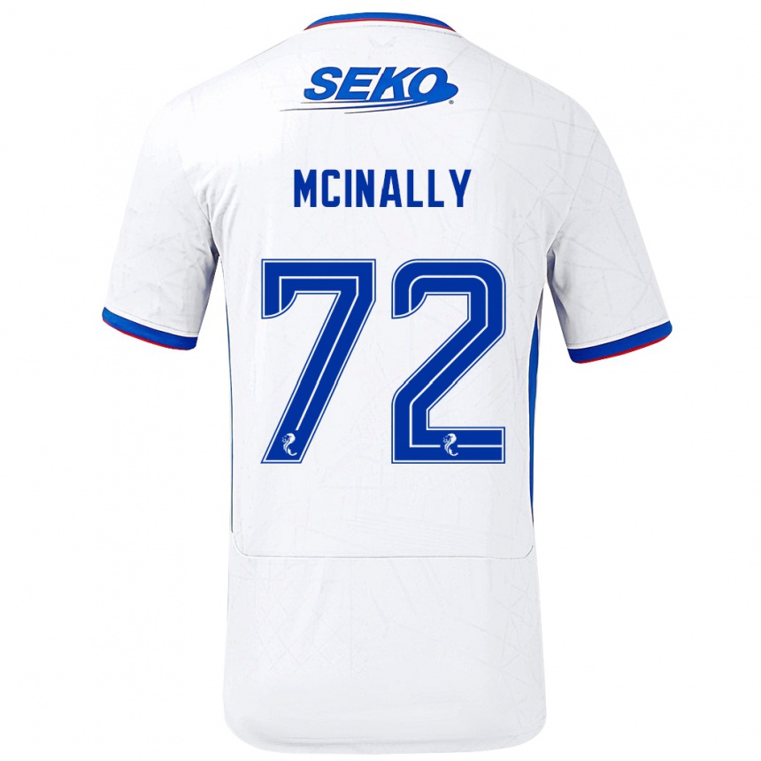 Niño Fútbol Camiseta Darren Mcinally #72 Blanco Azul 2ª Equipación 2024/25 México