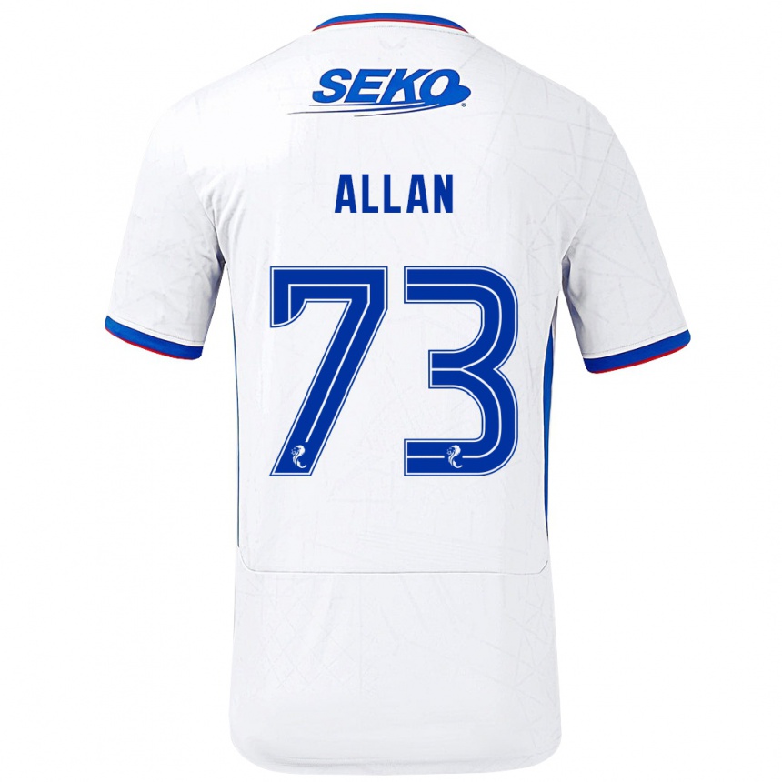 Niño Fútbol Camiseta Connor Allan #73 Blanco Azul 2ª Equipación 2024/25 México