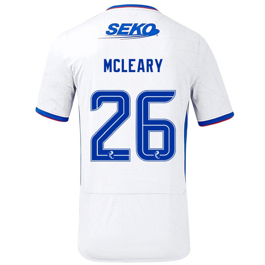 Niño Fútbol Camiseta Jodi Mcleary #26 Blanco Azul 2ª Equipación 2024/25 México