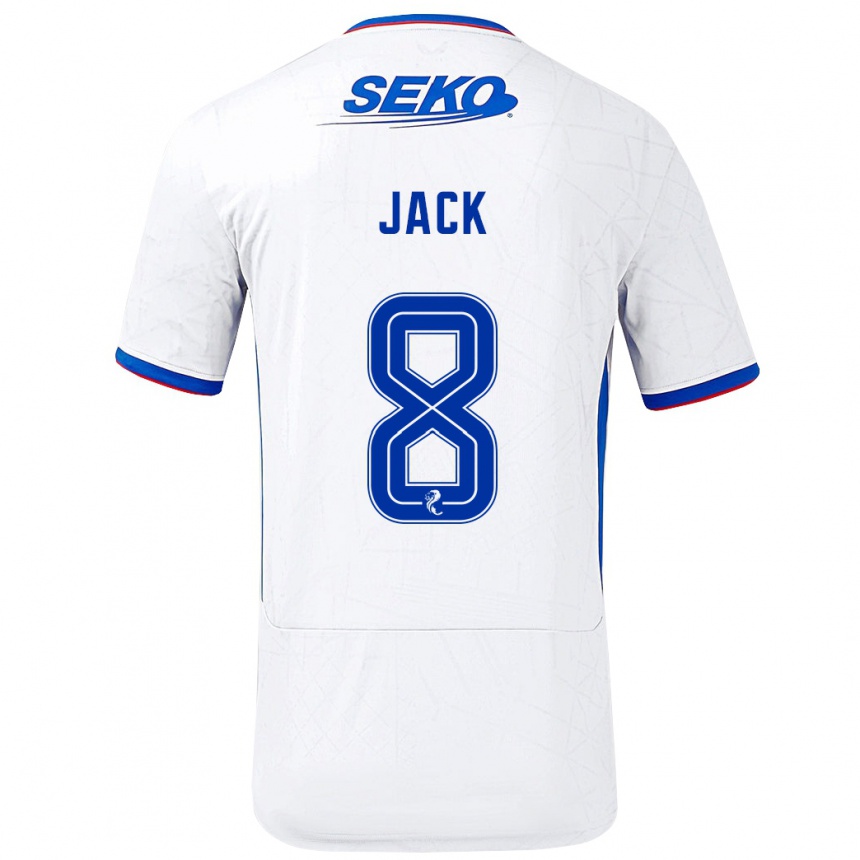 Niño Fútbol Camiseta Ryan Jack #8 Blanco Azul 2ª Equipación 2024/25 México