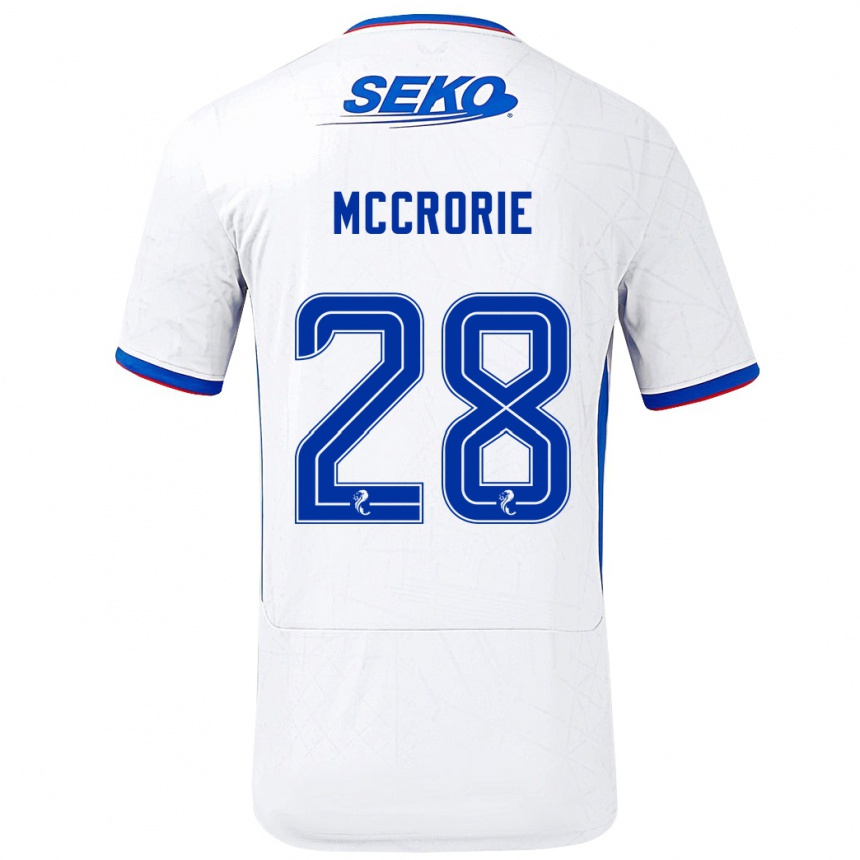 Niño Fútbol Camiseta Robby Mccrorie #28 Blanco Azul 2ª Equipación 2024/25 México