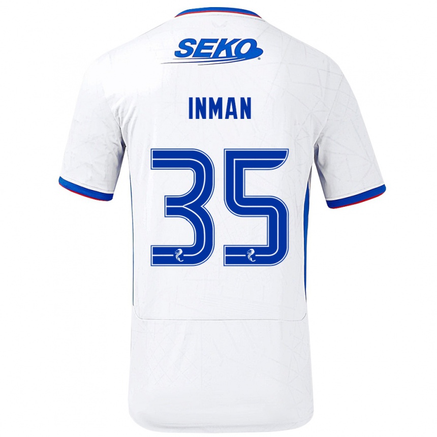 Niño Fútbol Camiseta Lucy Inman #35 Blanco Azul 2ª Equipación 2024/25 México