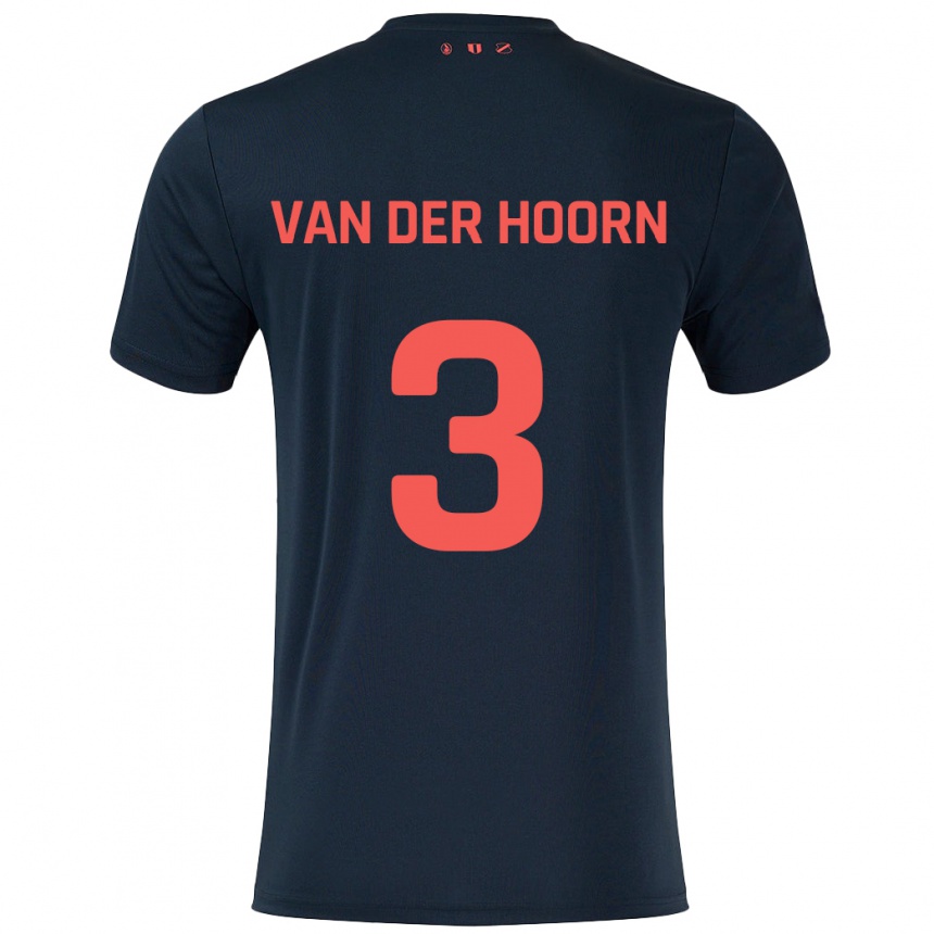 Niño Fútbol Camiseta Mike Van Der Hoorn #3 Negro Rojo 2ª Equipación 2024/25 México