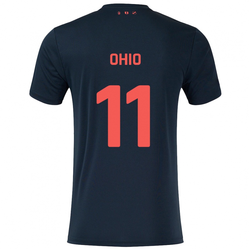 Niño Fútbol Camiseta Noah Ohio #11 Negro Rojo 2ª Equipación 2024/25 México