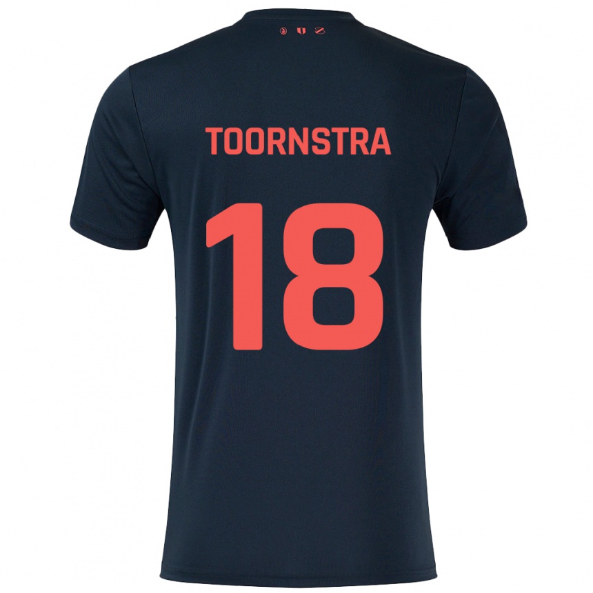 Niño Fútbol Camiseta Jens Toornstra #18 Negro Rojo 2ª Equipación 2024/25 México