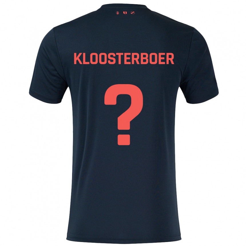 Niño Fútbol Camiseta Per Kloosterboer #0 Negro Rojo 2ª Equipación 2024/25 México