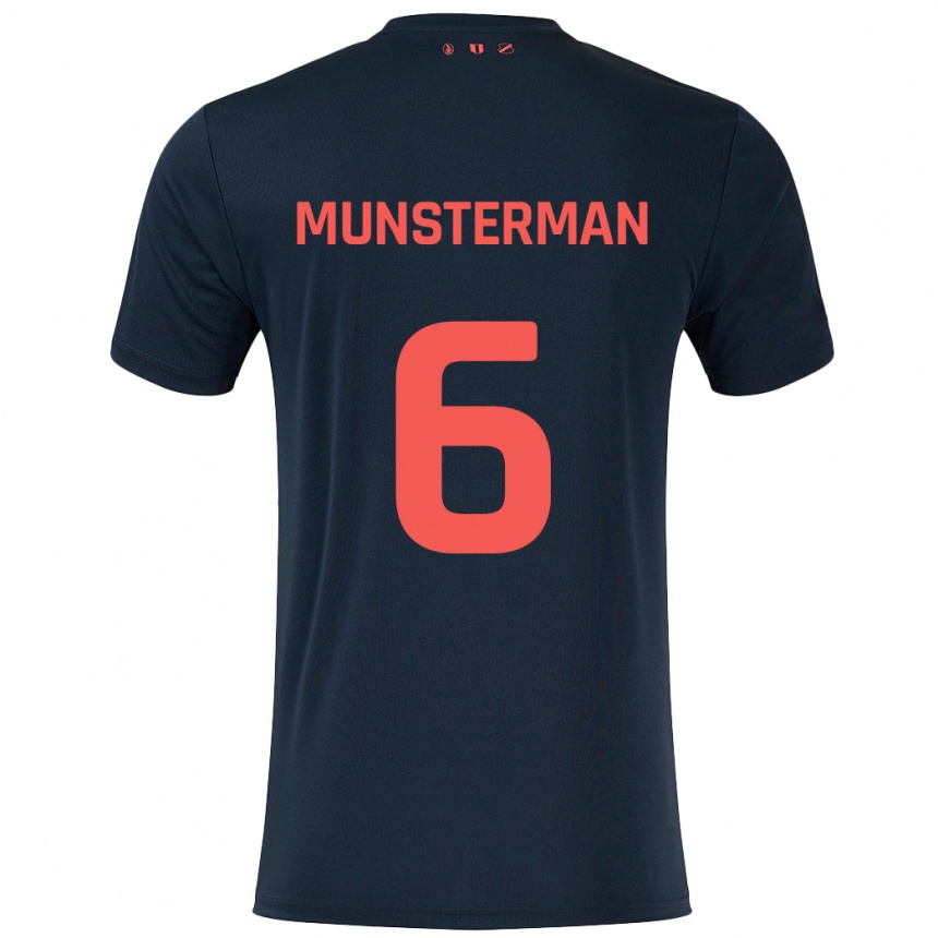 Niño Fútbol Camiseta Marthe Munsterman #6 Negro Rojo 2ª Equipación 2024/25 México