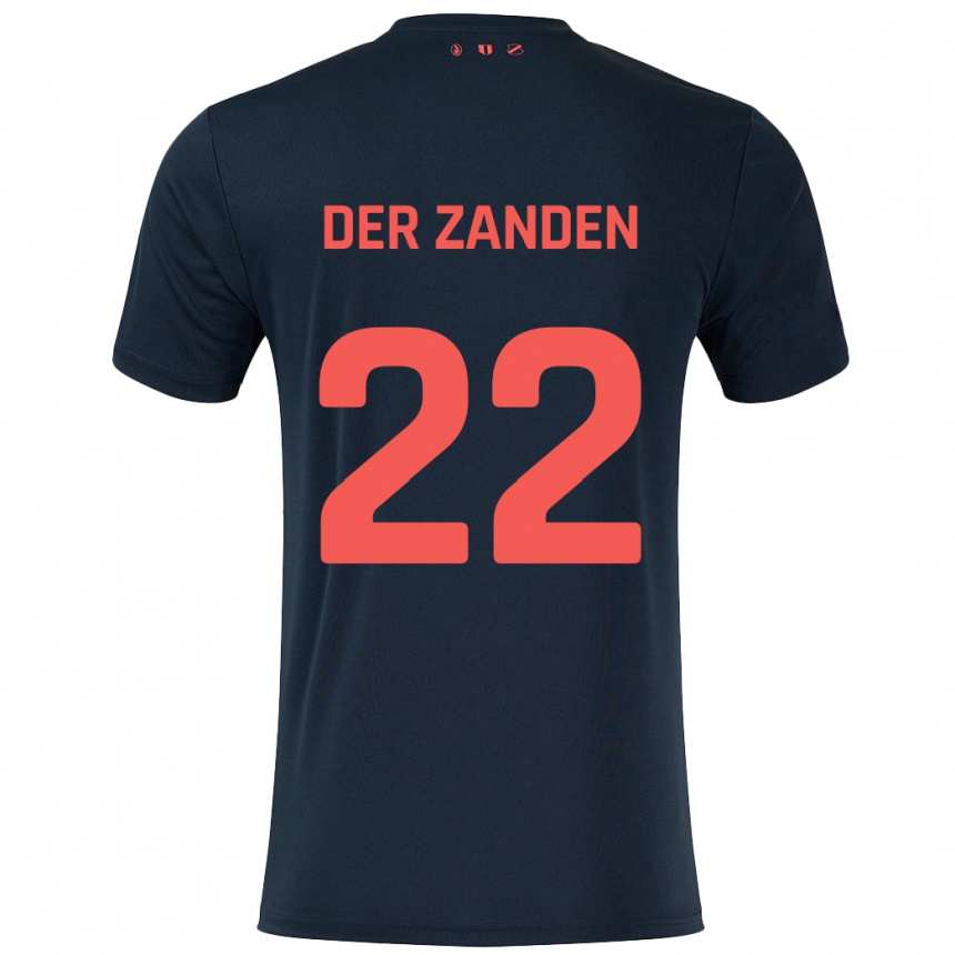 Niño Fútbol Camiseta Iise Van Der Zanden #22 Negro Rojo 2ª Equipación 2024/25 México