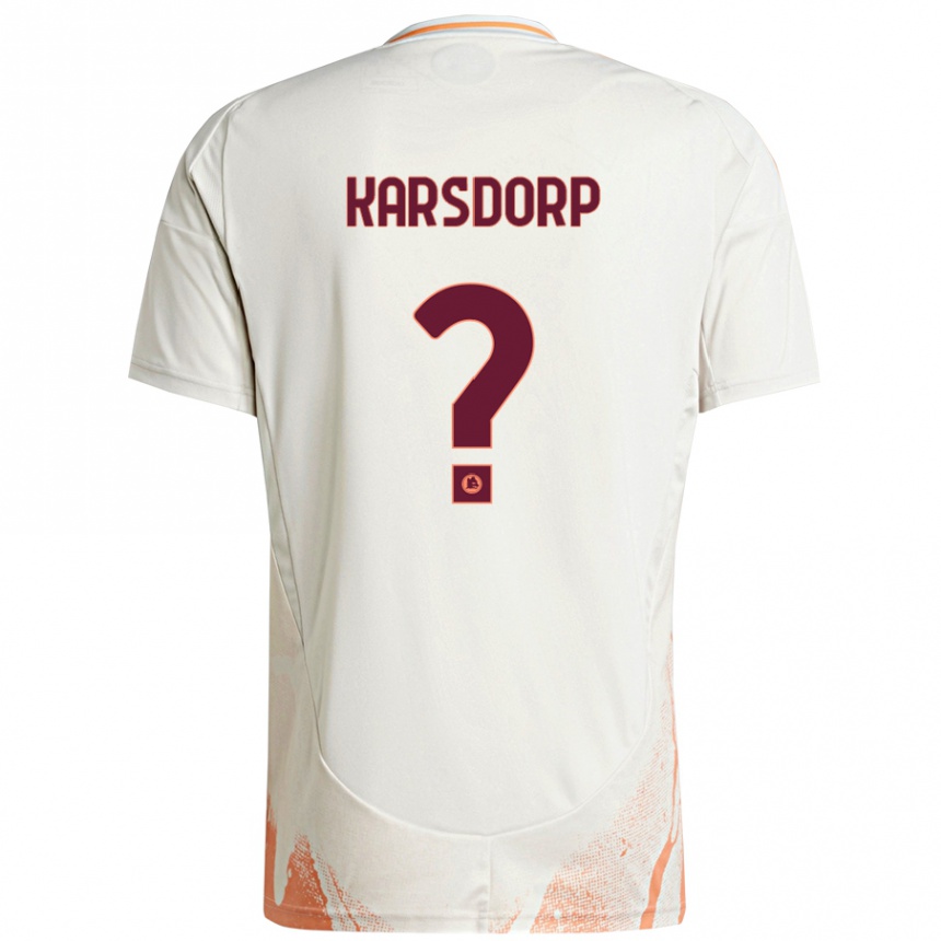 Niño Fútbol Camiseta Rick Karsdorp #0 Crema Blanco Naranja 2ª Equipación 2024/25 México