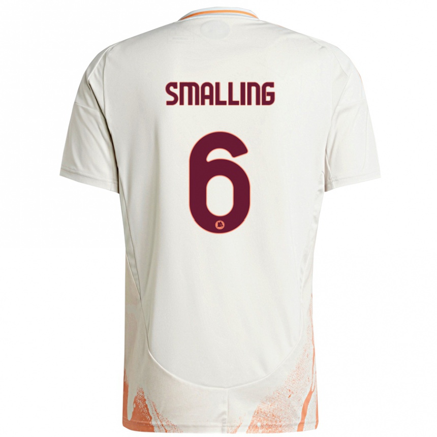 Niño Fútbol Camiseta Chris Smalling #6 Crema Blanco Naranja 2ª Equipación 2024/25 México