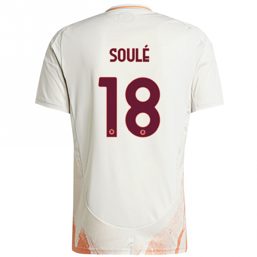 Niño Fútbol Camiseta Matías Soulé #18 Crema Blanco Naranja 2ª Equipación 2024/25 México