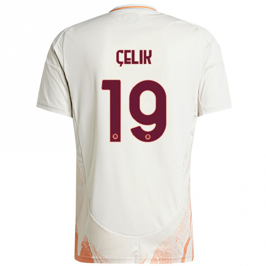 Niño Fútbol Camiseta Zeki Celik #19 Crema Blanco Naranja 2ª Equipación 2024/25 México