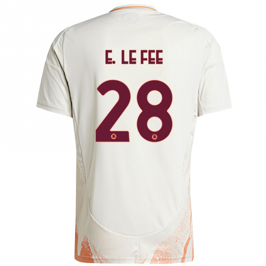 Niño Fútbol Camiseta Enzo Le Fée #28 Crema Blanco Naranja 2ª Equipación 2024/25 México