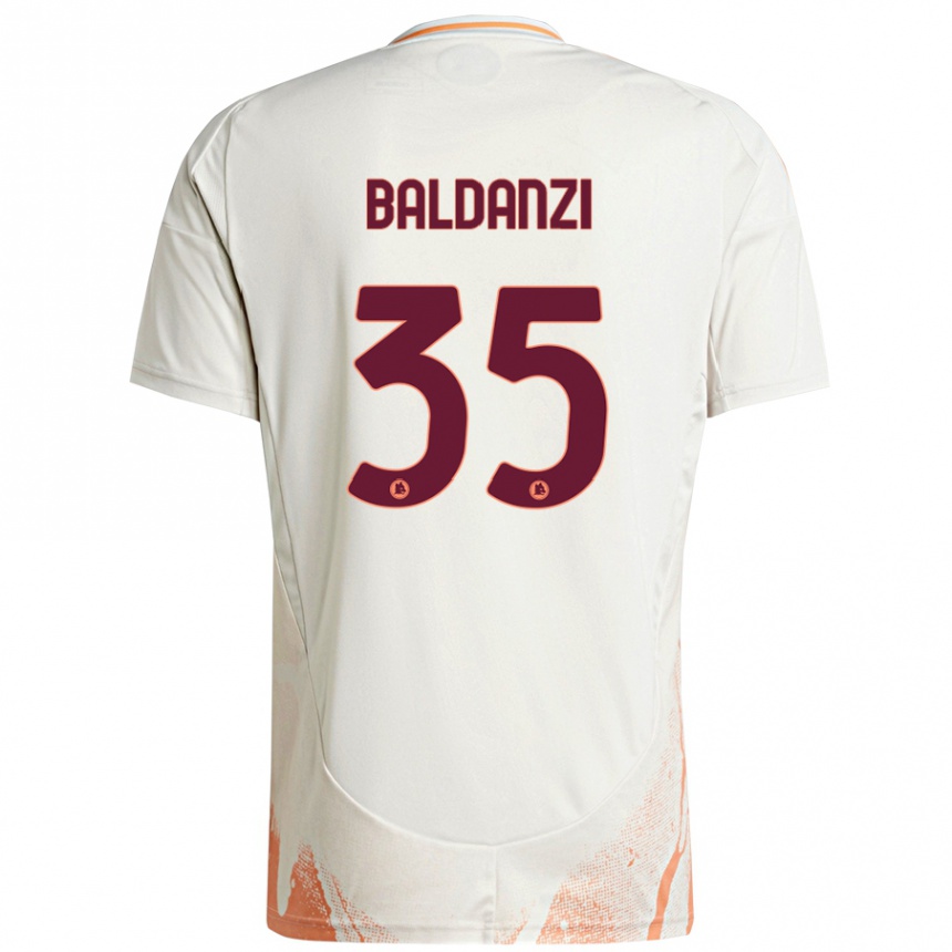 Niño Fútbol Camiseta Tommaso Baldanzi #35 Crema Blanco Naranja 2ª Equipación 2024/25 México