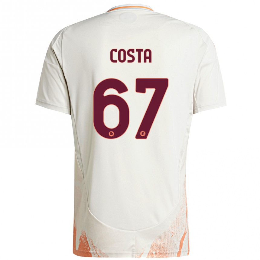 Niño Fútbol Camiseta João Costa #67 Crema Blanco Naranja 2ª Equipación 2024/25 México