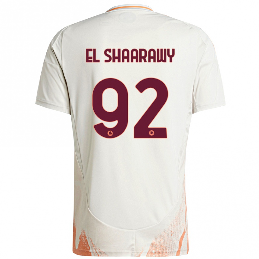 Niño Fútbol Camiseta Stephan El Shaarawy #92 Crema Blanco Naranja 2ª Equipación 2024/25 México