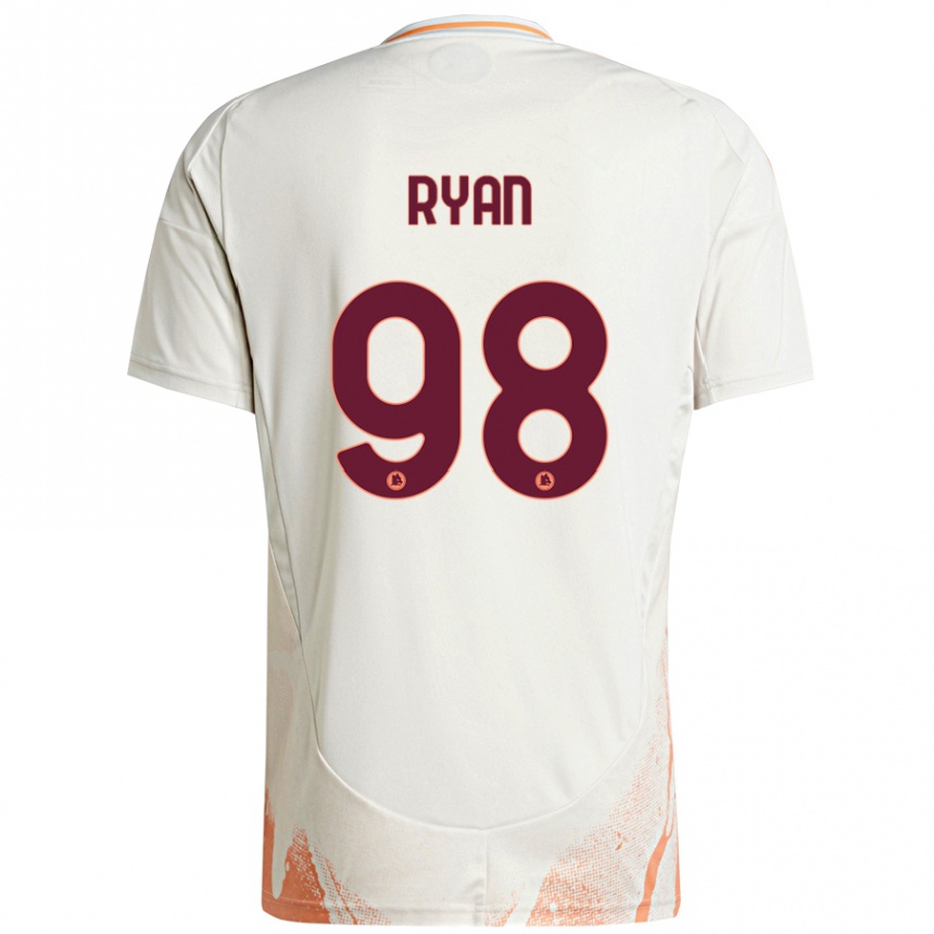 Niño Fútbol Camiseta Mathew Ryan #98 Crema Blanco Naranja 2ª Equipación 2024/25 México