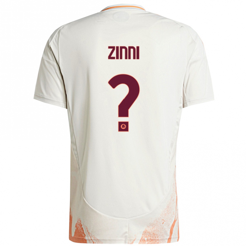 Niño Fútbol Camiseta Raul Zinni #0 Crema Blanco Naranja 2ª Equipación 2024/25 México