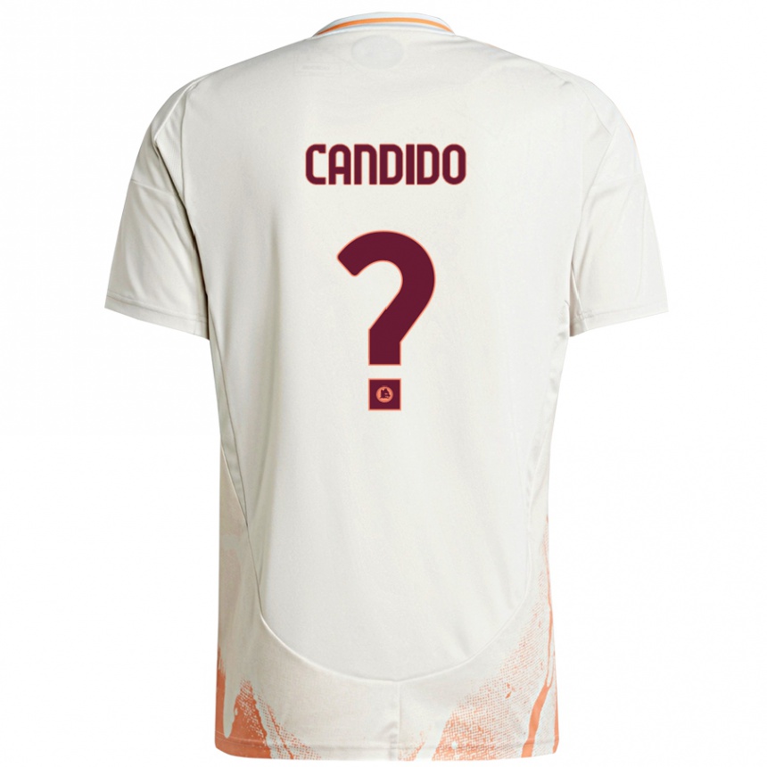 Niño Fútbol Camiseta Gabriele Candido #0 Crema Blanco Naranja 2ª Equipación 2024/25 México