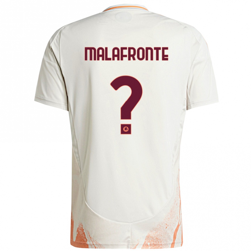 Niño Fútbol Camiseta Matteo Malafronte #0 Crema Blanco Naranja 2ª Equipación 2024/25 México