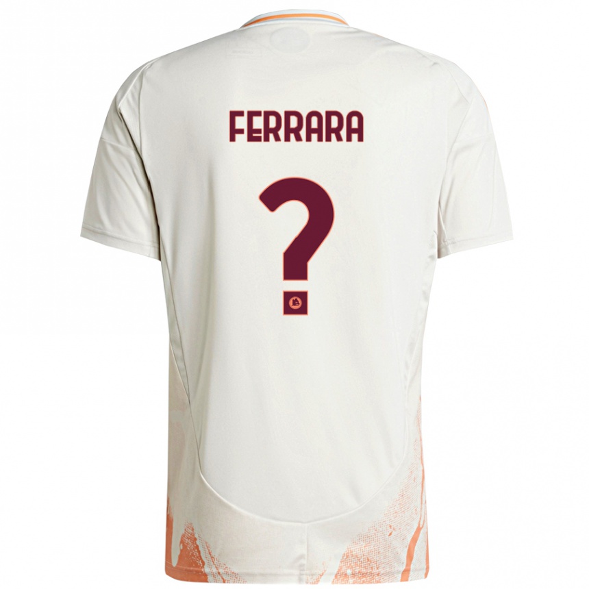 Niño Fútbol Camiseta Francesco Ferrara #0 Crema Blanco Naranja 2ª Equipación 2024/25 México