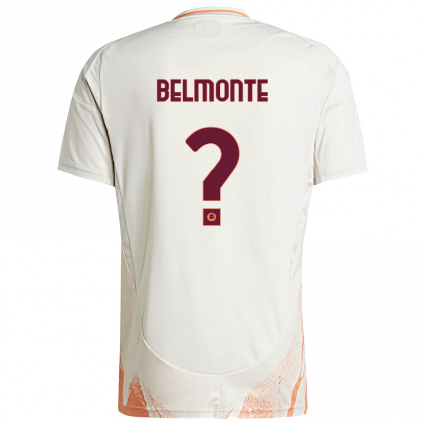 Niño Fútbol Camiseta Samuele Belmonte #0 Crema Blanco Naranja 2ª Equipación 2024/25 México