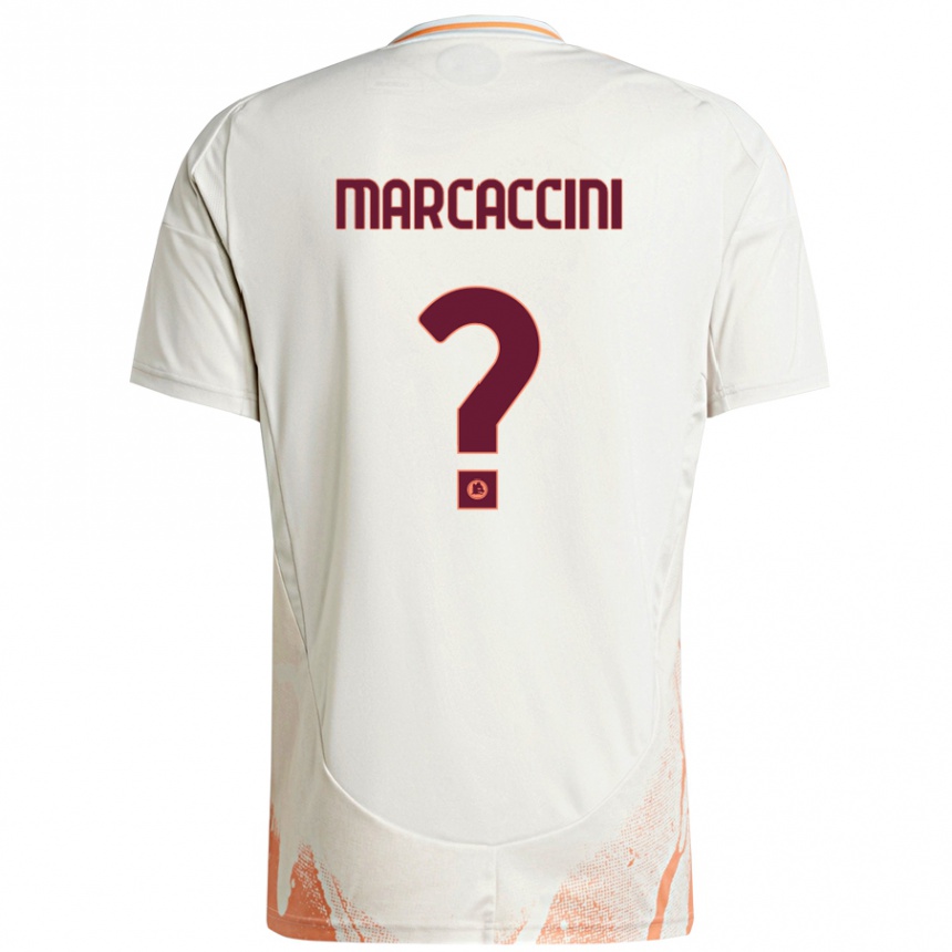 Niño Fútbol Camiseta Alessio Marcaccini #0 Crema Blanco Naranja 2ª Equipación 2024/25 México