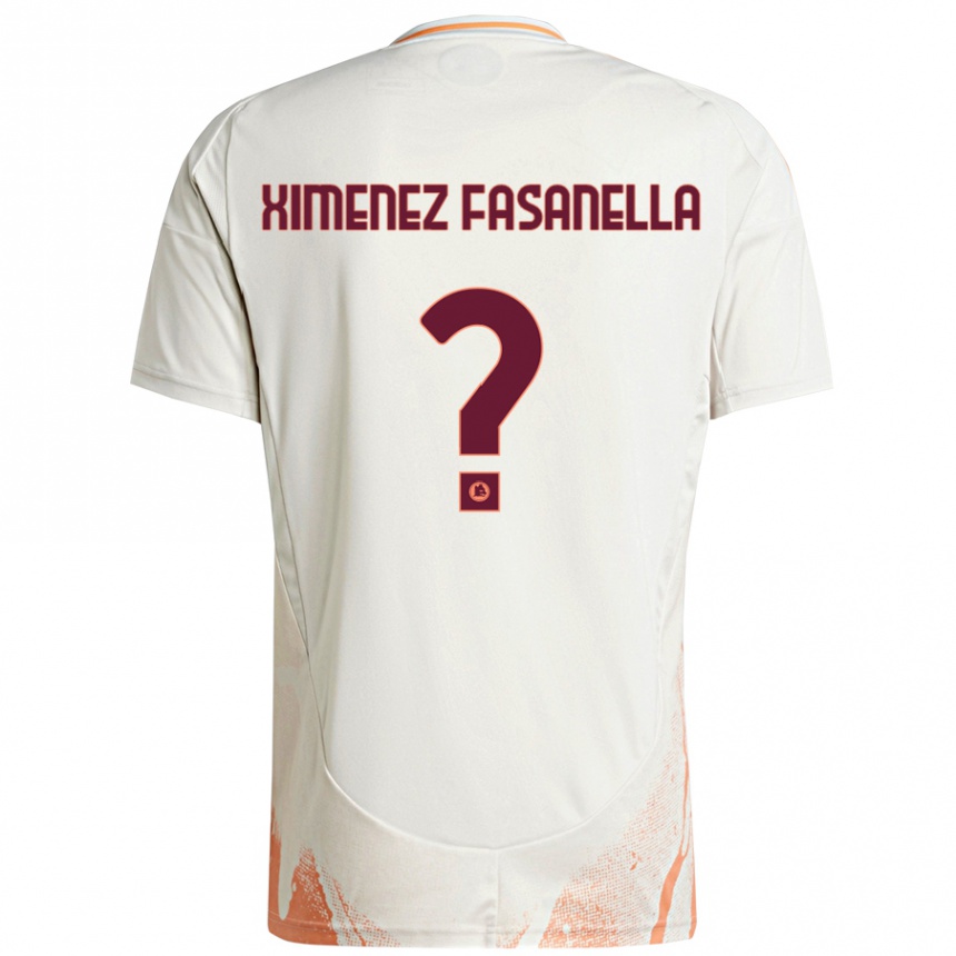 Niño Fútbol Camiseta Rafael Ximenez Fasanella #0 Crema Blanco Naranja 2ª Equipación 2024/25 México