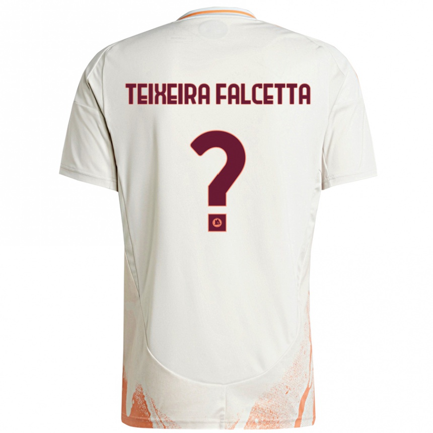 Niño Fútbol Camiseta Pietro Teixeira Falcetta #0 Crema Blanco Naranja 2ª Equipación 2024/25 México