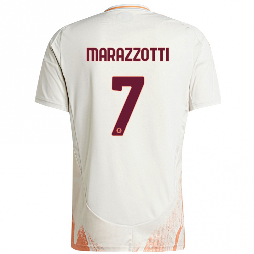 Niño Fútbol Camiseta Fabrizio Marazzotti #7 Crema Blanco Naranja 2ª Equipación 2024/25 México