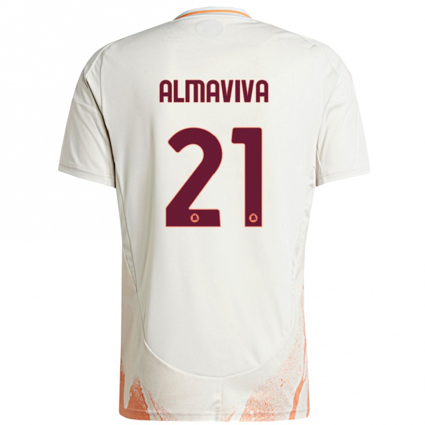 Niño Fútbol Camiseta Mattia Almaviva #21 Crema Blanco Naranja 2ª Equipación 2024/25 México