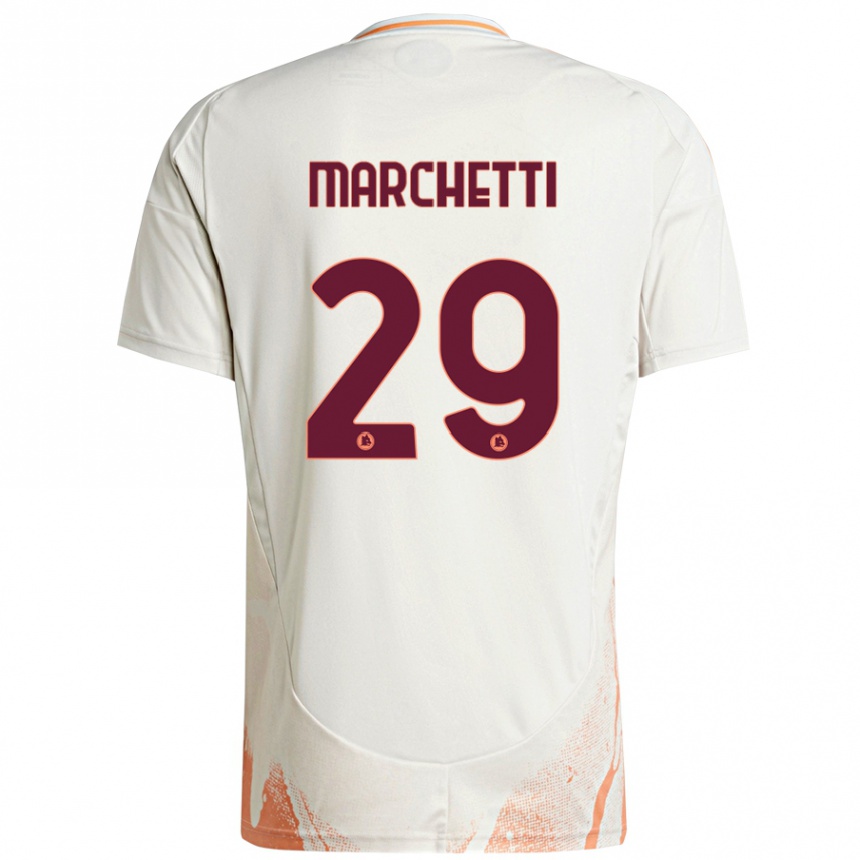 Niño Fútbol Camiseta Tommaso Marchetti #29 Crema Blanco Naranja 2ª Equipación 2024/25 México