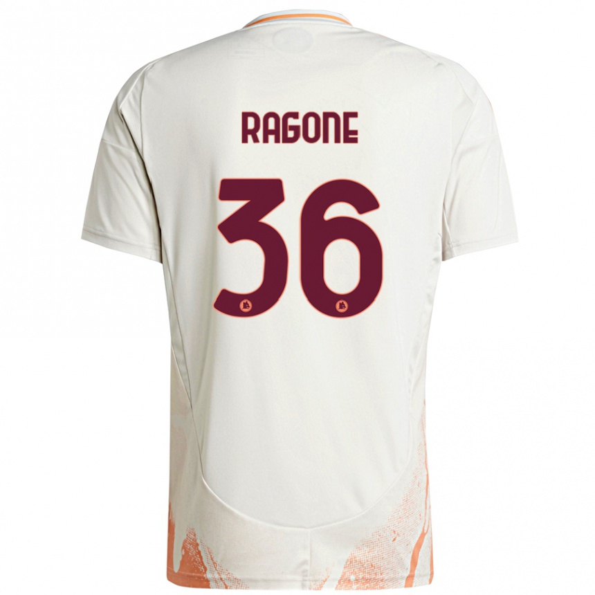 Niño Fútbol Camiseta Diego Ragone #36 Crema Blanco Naranja 2ª Equipación 2024/25 México