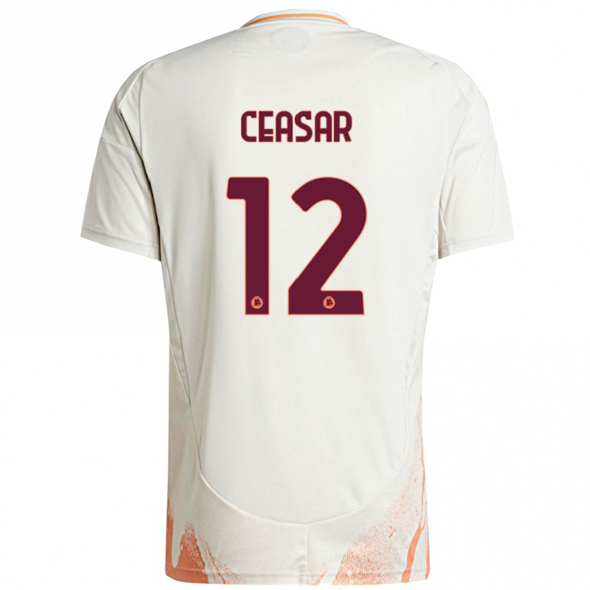 Niño Fútbol Camiseta Camelia Ceasar #12 Crema Blanco Naranja 2ª Equipación 2024/25 México