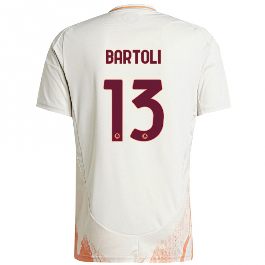 Niño Fútbol Camiseta Elisa Bartoli #13 Crema Blanco Naranja 2ª Equipación 2024/25 México