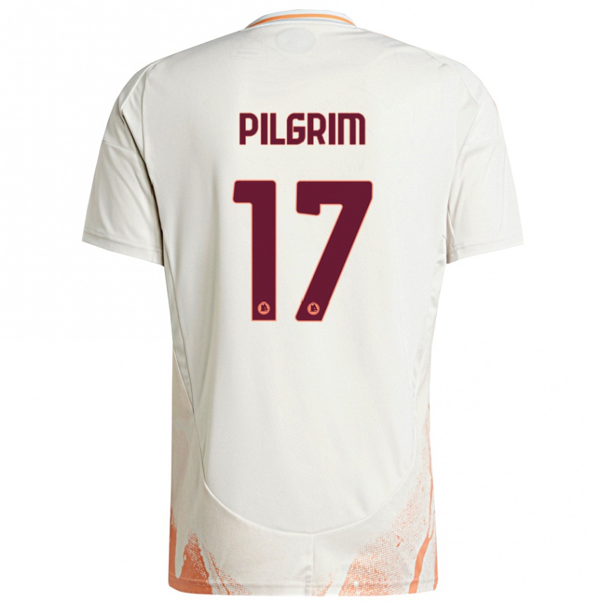 Niño Fútbol Camiseta Alayah Pilgrim #17 Crema Blanco Naranja 2ª Equipación 2024/25 México