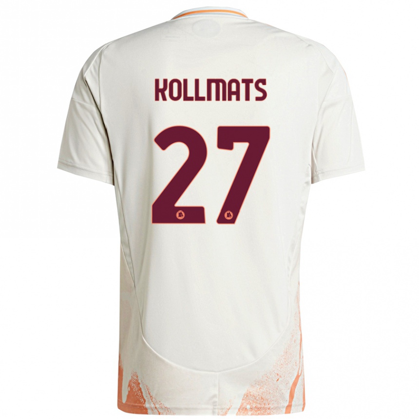 Niño Fútbol Camiseta Beata Kollmats #27 Crema Blanco Naranja 2ª Equipación 2024/25 México