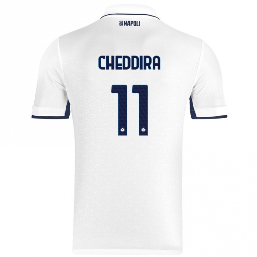 Niño Fútbol Camiseta Walid Cheddira #11 Blanco Azul Real 2ª Equipación 2024/25 México