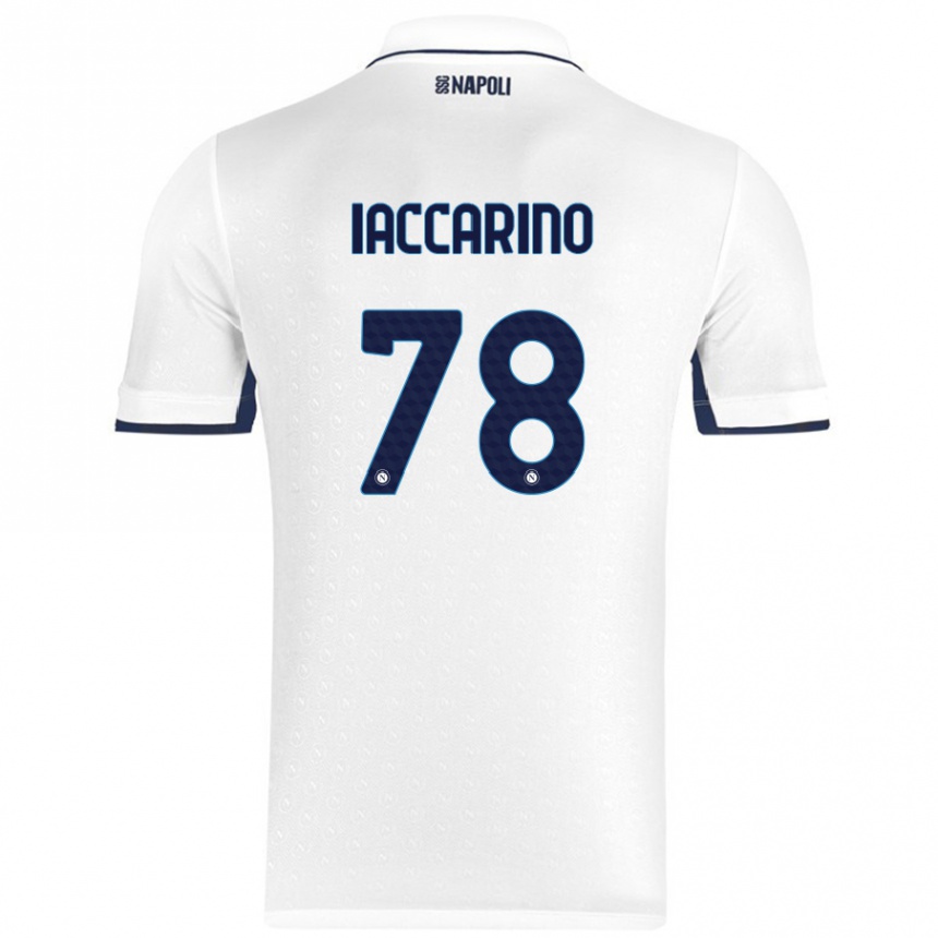 Niño Fútbol Camiseta Gennaro Iaccarino #78 Blanco Azul Real 2ª Equipación 2024/25 México