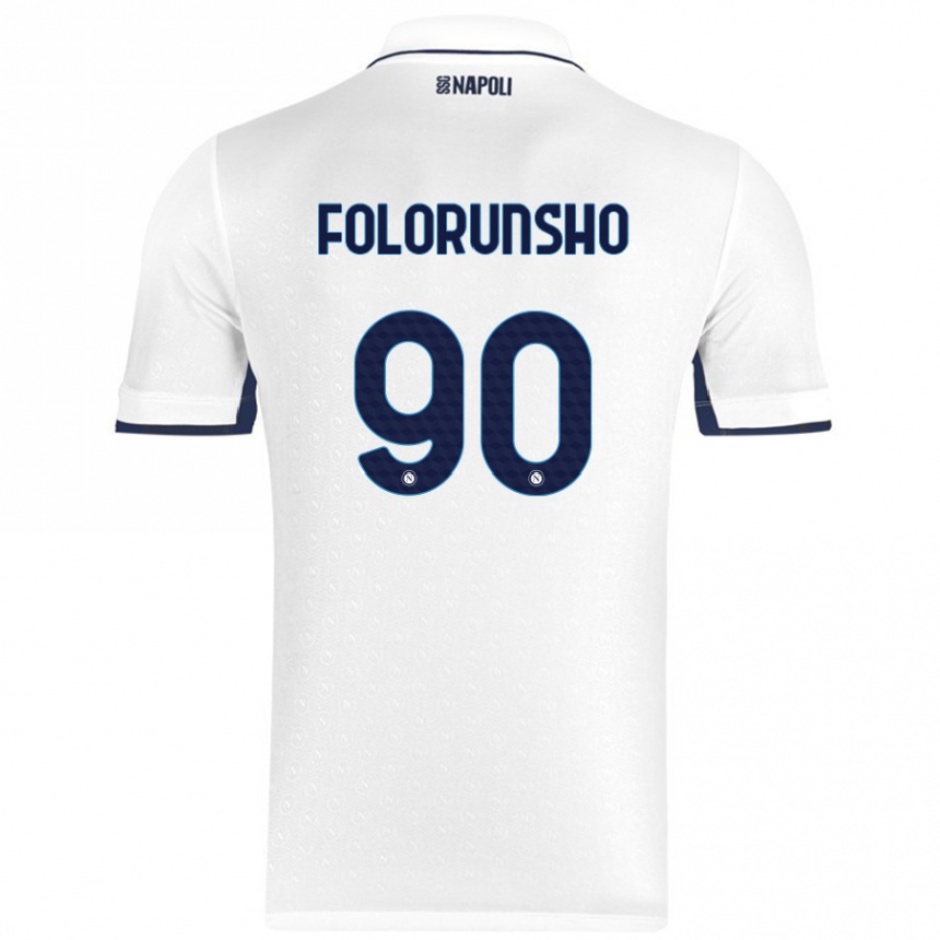 Niño Fútbol Camiseta Michael Folorunsho #90 Blanco Azul Real 2ª Equipación 2024/25 México