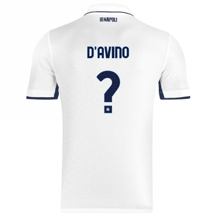 Niño Fútbol Camiseta Luigi D'avino #0 Blanco Azul Real 2ª Equipación 2024/25 México