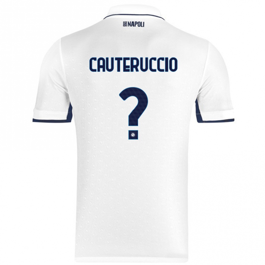 Niño Fútbol Camiseta Walter Cauteruccio #0 Blanco Azul Real 2ª Equipación 2024/25 México