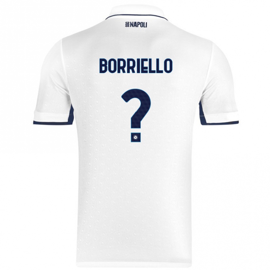 Niño Fútbol Camiseta Salvatore Borriello #0 Blanco Azul Real 2ª Equipación 2024/25 México