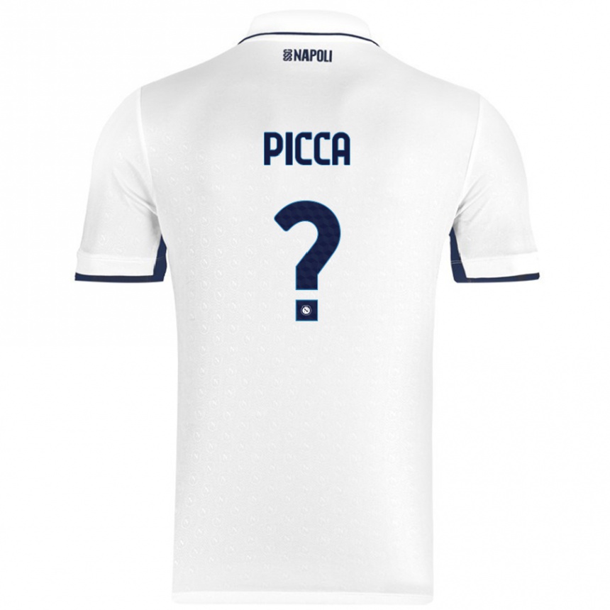 Niño Fútbol Camiseta Luigi Picca #0 Blanco Azul Real 2ª Equipación 2024/25 México