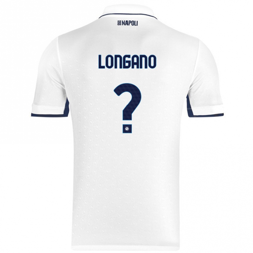 Niño Fútbol Camiseta Salvatore Longano #0 Blanco Azul Real 2ª Equipación 2024/25 México