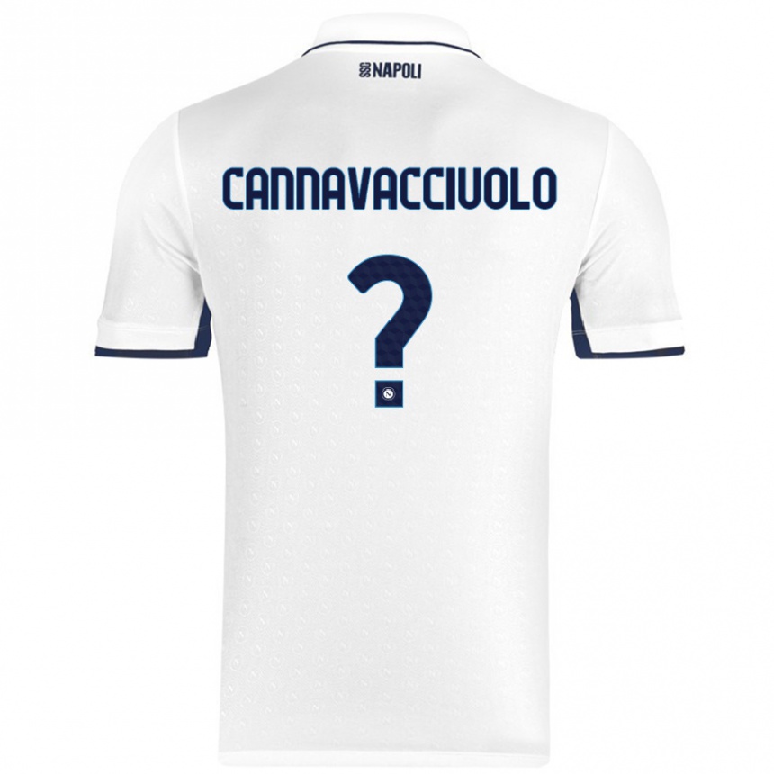 Niño Fútbol Camiseta Luigi Pio Cannavacciuolo #0 Blanco Azul Real 2ª Equipación 2024/25 México